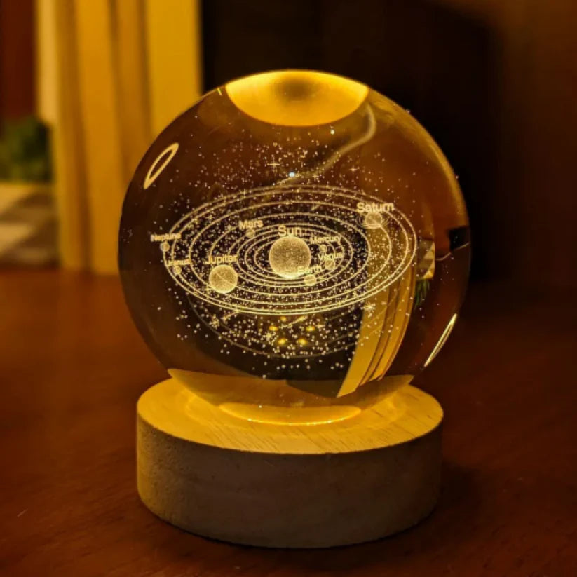 Crystal Ball Night Lamp for Bedroom & Gifting