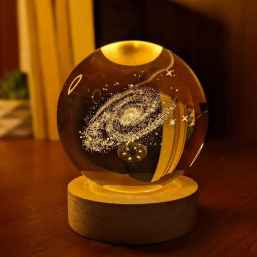 Crystal Ball Night Lamp for Bedroom & Gifting